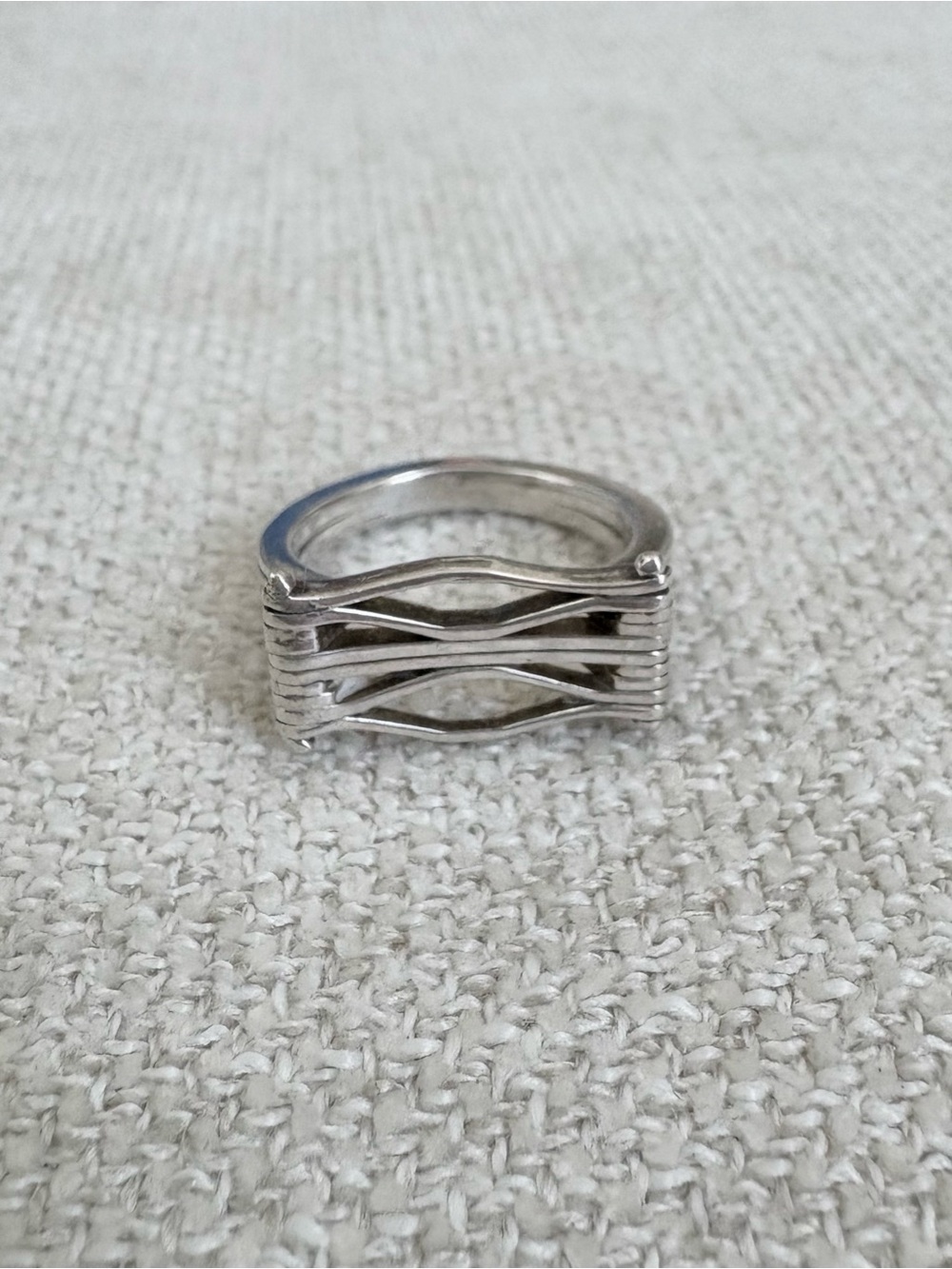 Sterling Silver Handcrafted Ring - Size 7 - Picture 3 of 7